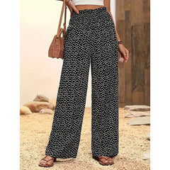 Serene Print Wide-Leg Pants | Smocked Waist, Lightweight Pull-On Fit