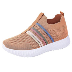 Serra Women's Breathable Knit Slip-On Sneakers | Lightweight PVC Sole