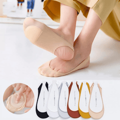 SoftStep No-Show Cooling Socks For Women | Anti-Slip Heel Grips