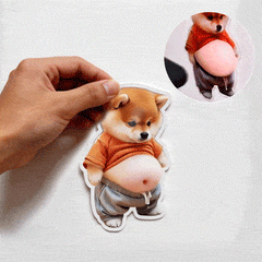 Squeezable 3D Dog Door Stopper | Self-Adhesive Wall Guard for Tactile Fidget