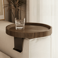 Stylish Armrest Tray with Durable Wooden Surface and Metal Frame – Perfect for Organizing Essentials