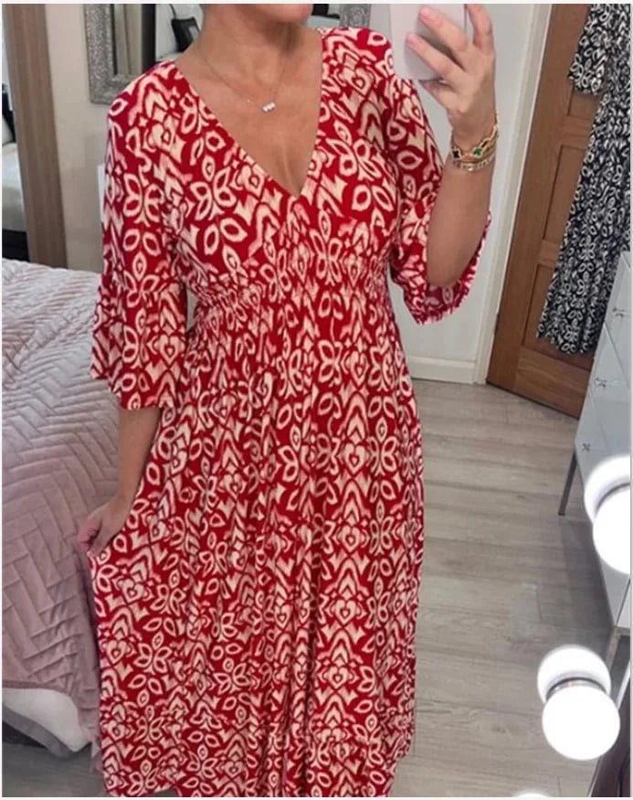 Valora Floral Maxi Dress | Loose Fit, Recycled Polyester Blend