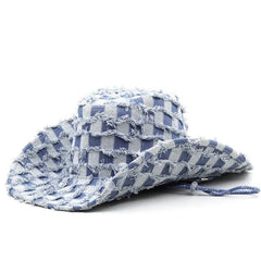 Varell Distressed Denim Hat | Comfortable Fit, Western Style